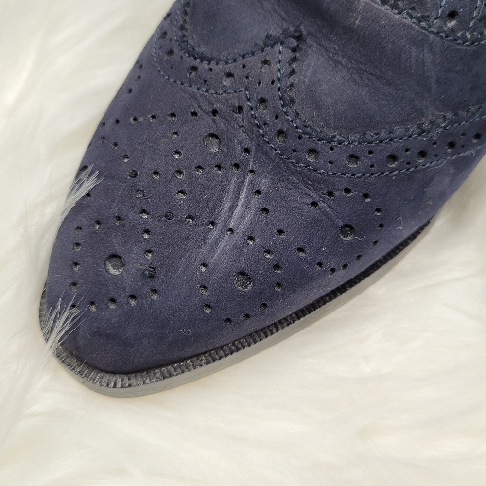 Details Blue Suede Loafters - Picture 2 of 6